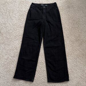 Old Navy Black Wide-Leg Jeans - High-Rise Flare